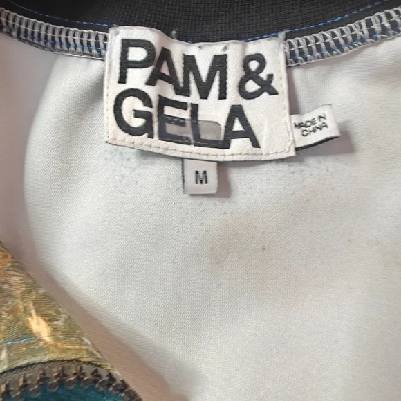 Pam & Gela Blue Red Sheath Mini Dress - Picture 3 of 5